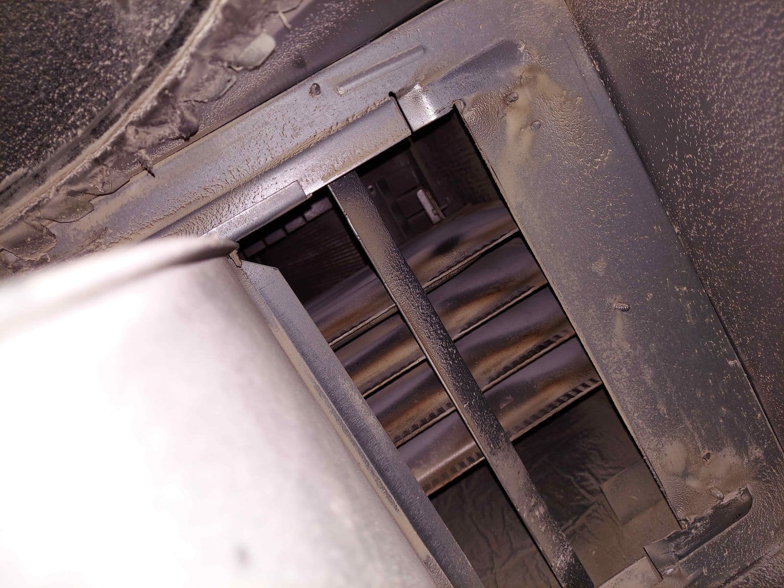 Residential furnace heat exchanger inspection during repair service in Meridian