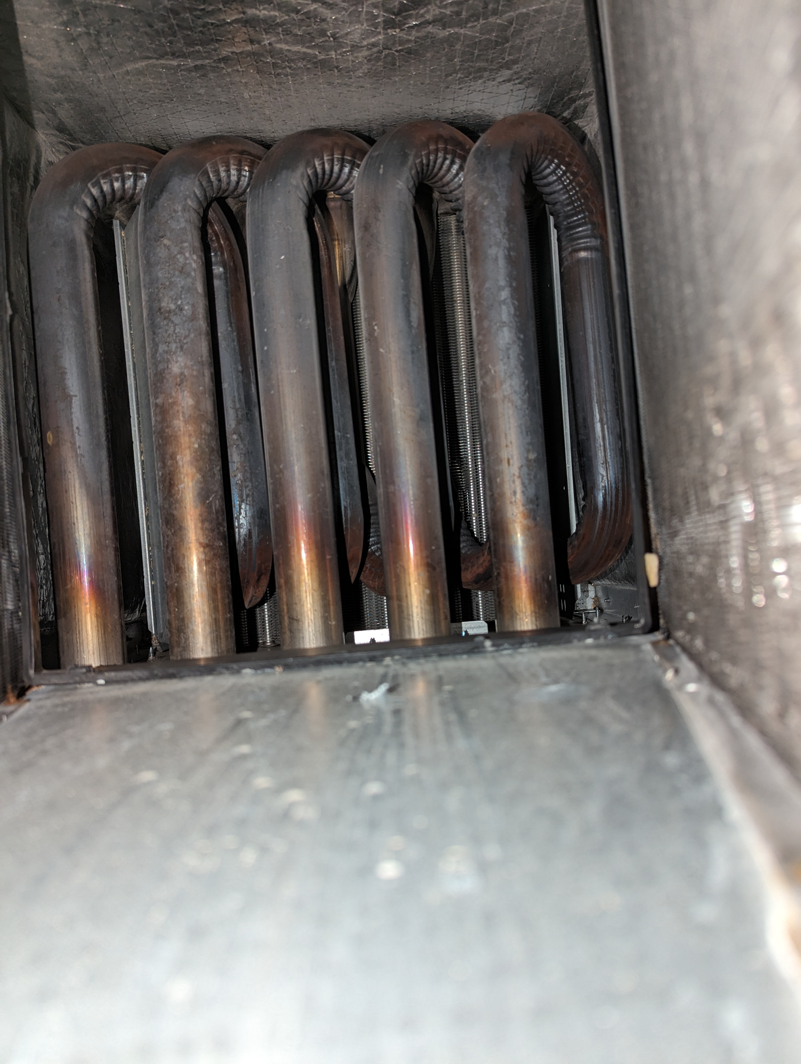 Furnace heat exchanger inspection during repair service in Meridian Idaho